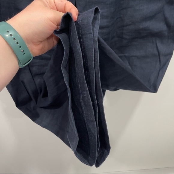 Rag & Bone Linen Blend Navy Blue Crop Trouser Pants Women’s 16 - Picture 4 of 9